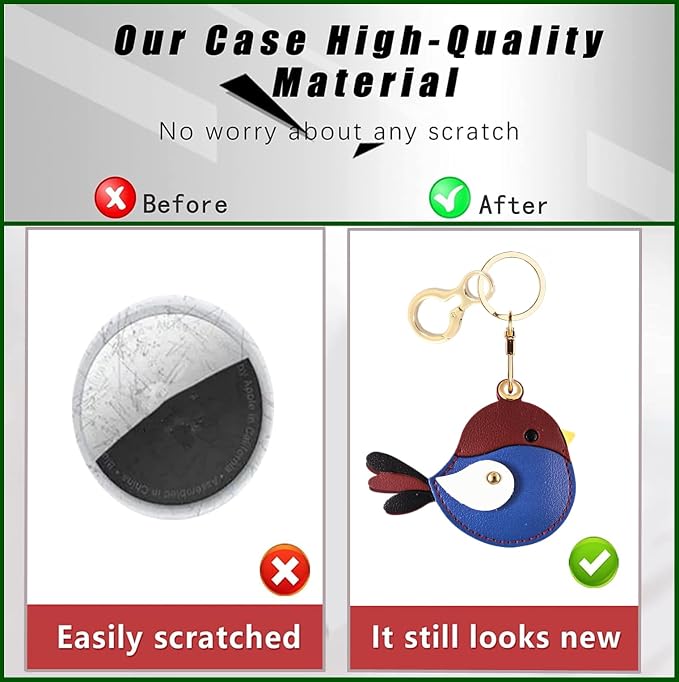 BORKUANA Leather Keychain Holder Case Compatible - Image 3