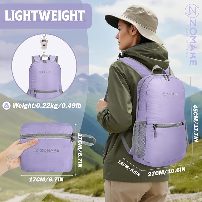 ZOMAKE Ultra Lightweight Hiking Backpack 20L - Image 2