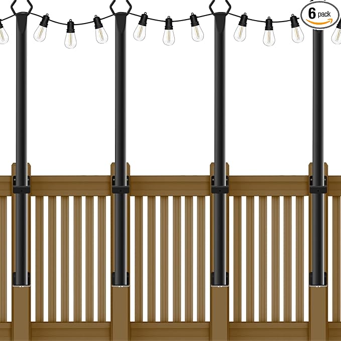 AHRLHR 5 Ft String Light Poles 4 Pack, String Light Poles by Unknown