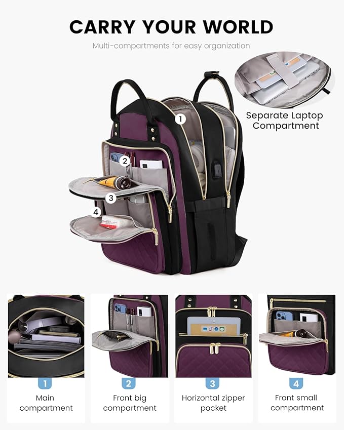 LOVEVOOK Laptop Backpack for Women - Image 2