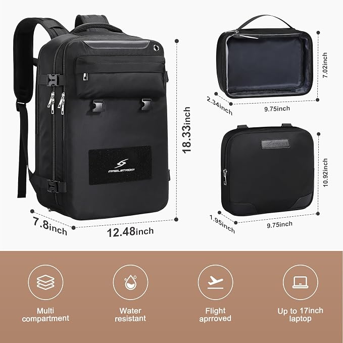 Maelstrom Travel Backpack for Women Men, 35L Laptop Backpack Fits 17-Inch Laptop - Image 3