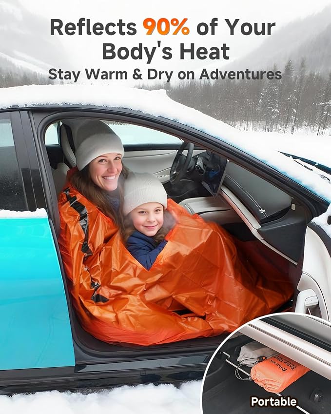 Rocalt Emergency Sleeping Bag | Ultralight Mylar Emergency Blanket, Extra Thick - Image 3