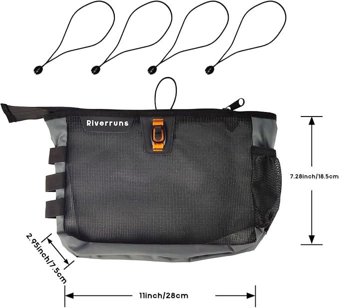 5001 Mesh Storage Kayak Storage Comparments Attaches to Kayak Seat or T-Track - Image 3