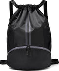 LOKAPEGY Black Drawstring Gym Bag by LOKAPEGY