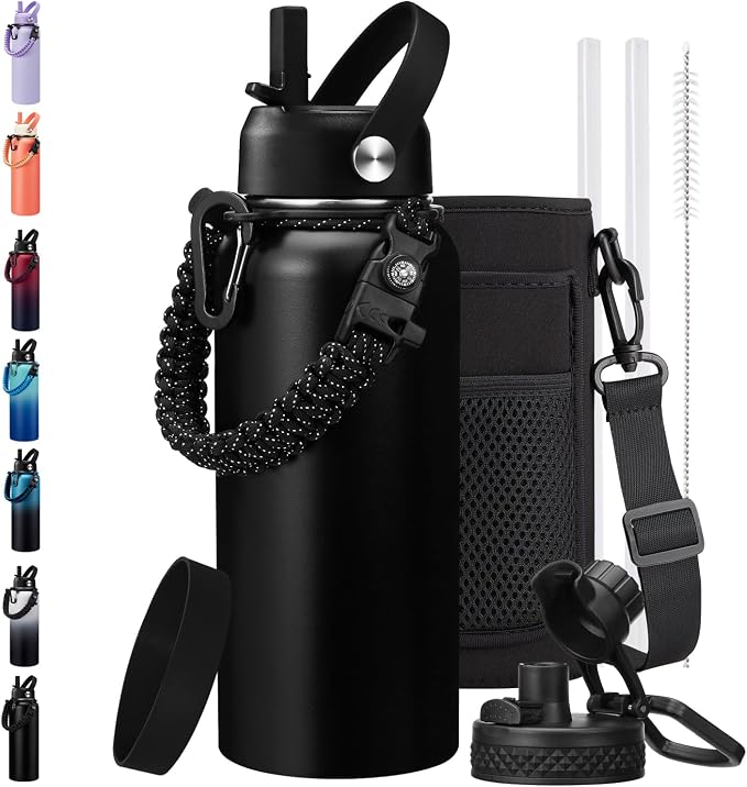 BENZZO Insulated Water Bottle 32/40/64 oz Keep Cold-48h Hot-24h, Water Bottles by BENZZO