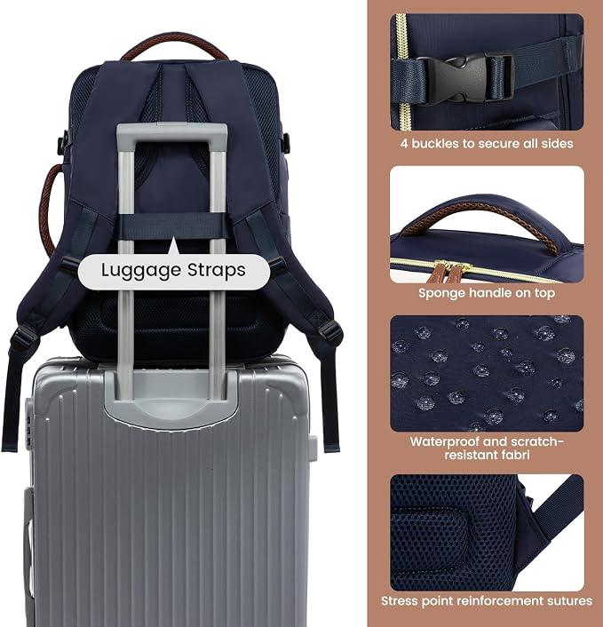 LOVEVOOK Travel Backpack for Women, 40L Carry On Backpack - Image 9