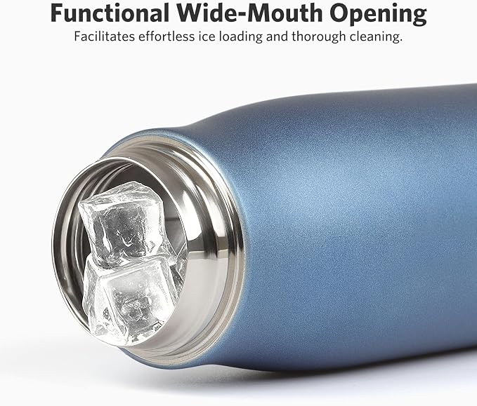 17 oz Stainless Steel Water Bottle Double Wall Vacuum Insulated Kids Wide Mouth - Image 2
