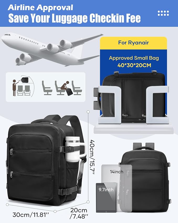 Vacuum Backpack Travel with Pump, Vacuum Sealed Backpack, Travel Backpack with - Image 7