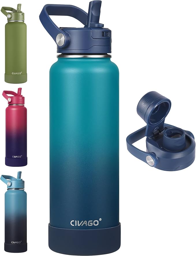 CIVAGO 40 oz Insulated Stainless Steel Water Bottle by CIVAGO