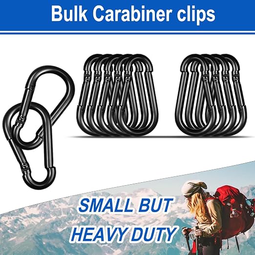 20PCS M5 Heavy Duty Carabiner Clip, 2Inch Snap Hook Quick Link Small Carabiner - Image 6