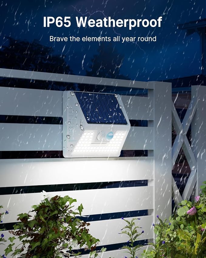 vighep 12Pack White Solar Lights Outdoor Motion Sensor, 6000K Cool Light/3 - Image 5