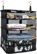 Surblue Hanging Closet Storage Bag Collapsible 3-Shelf Washable Oxford Fabric by SURBLUE