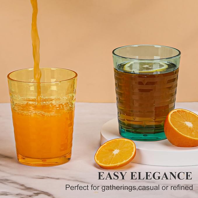 BPA-Free Plastic Tumblers 8 Pack | Reusable Dishwasher Safe | Stackable - Image 2
