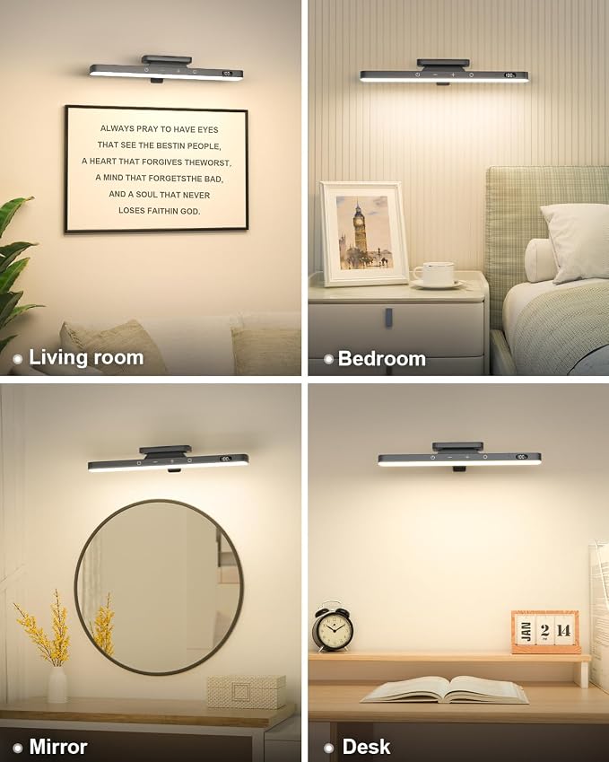 WILLED 5W Picture Lights, 3 Colors Rechargeable Battery Operated Picture Frame - Image 6