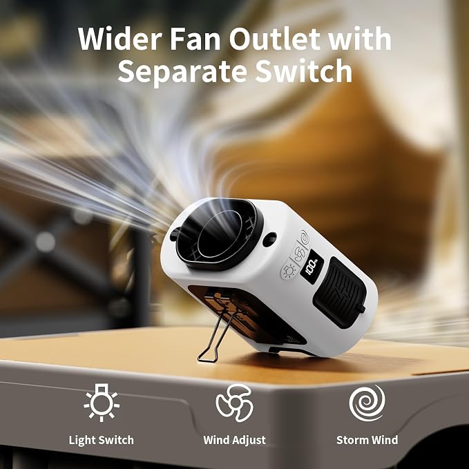 Socool 14500mAh Portable Waist Fan Clip on Belt 360 Rotation Wearable - Image 7