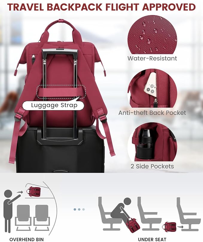 LOVEVOOK Laptop Backpack for Women Work Travel Backpack College Backpack - Image 6