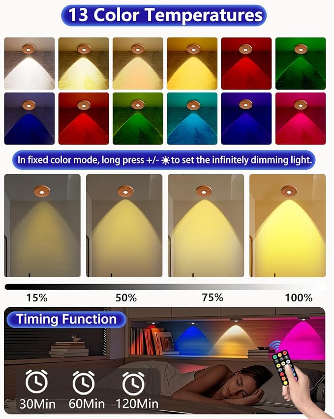Puck lights with remote, 2000mAh rechargeable cabinet light, Under Cabinet - Image 7