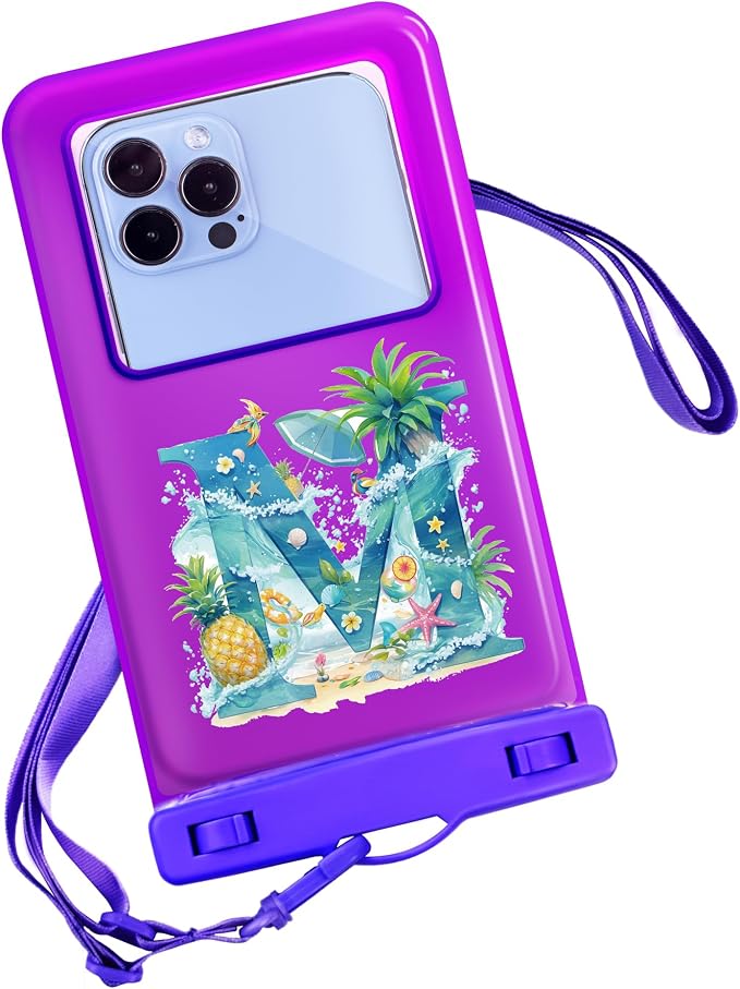 Personalized Initial Waterproof Phone Pouch Case by Unknown