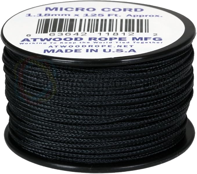 Atwood Rope MFG Micro Utility Cord 1.18mm X 125ft Reusable Spool | Tactical by AtwoodRopeMFG