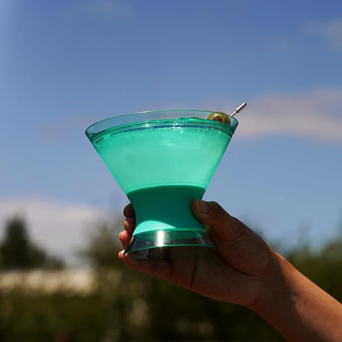 HOST Freeze Insulated Martini Cooling Cups, Plastic Freezer Gel Chiller Double - Image 8