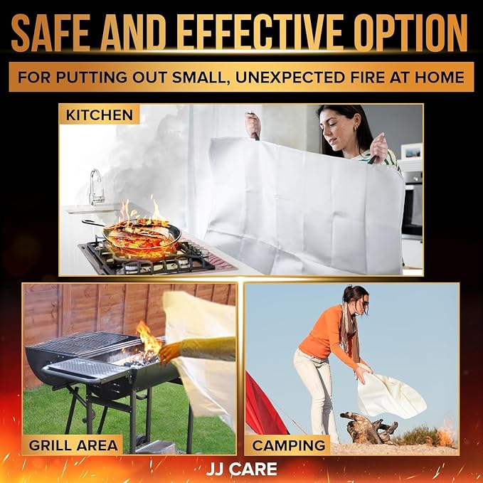 JJ CARE Fire Blanket – 5 Packs - Image 6