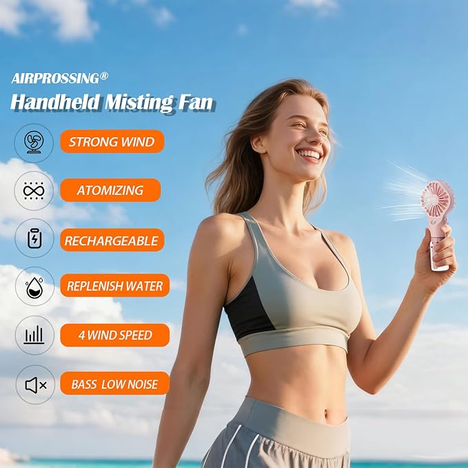 3 Pack Misting Fan Portable - Image 2