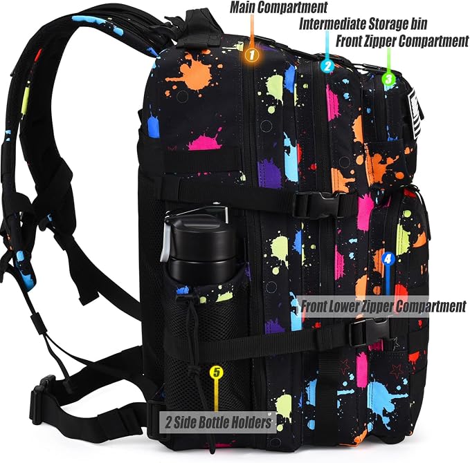 45L Tactical Backpack for Men Women, Military Assault Pack - Image 6