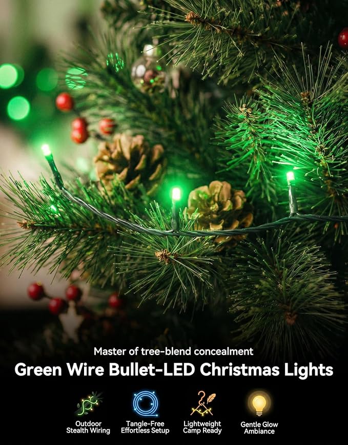 LitHome 99FT 300 LED String Lights Outdoor Indoor, 8 Modes Waterproof Christmas - Image 6