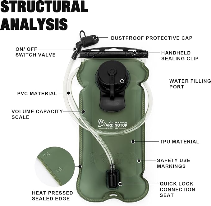 Mardingtop Hydration Bladder, 3L Leak Proof Water Reservoir Military Hydration - Image 5