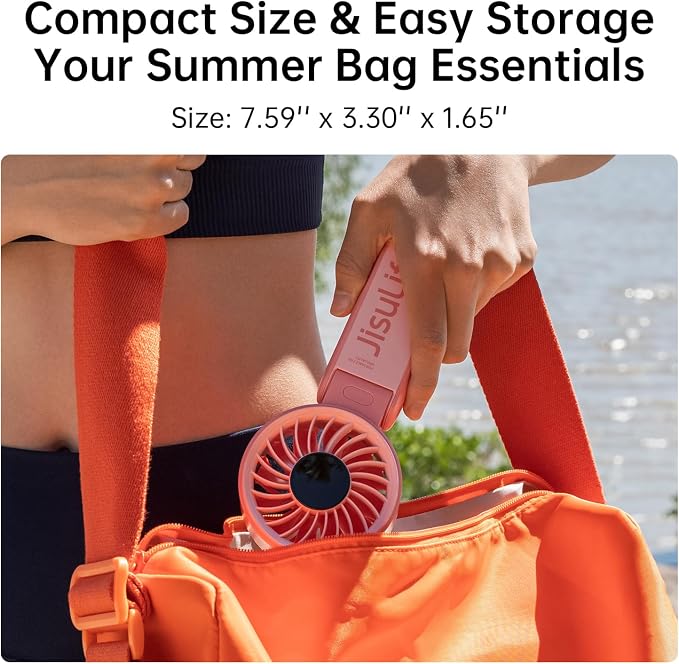 JISULIFE Handheld Fan Life7 – Ultimate Flexibility: Wide & Strong Airflow - Image 8