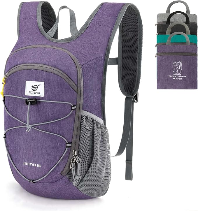 SKYSPER 15L/20L Foldable Hiking Backpack Lightweight Packable Travel Daypack by SKYSPER