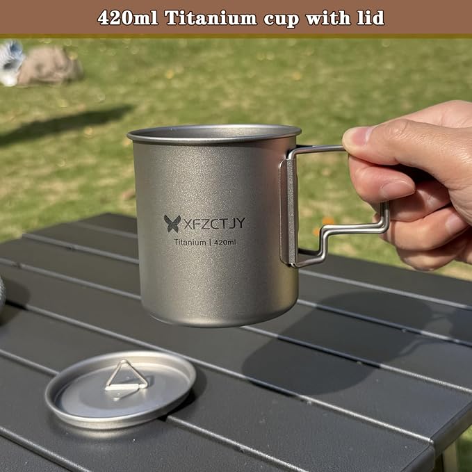 420ml Ultralight Titanium Tea Cup Coffee Mug - Image 5