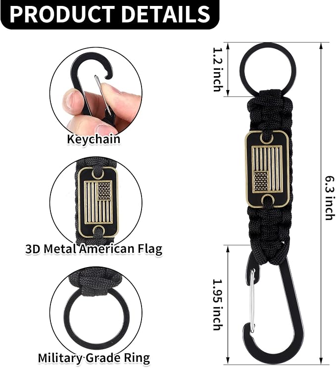 Frienda 2 Set Heavy Duty Paracord Lanyard Necklace Whistles Strap Braided 550 - Image 3