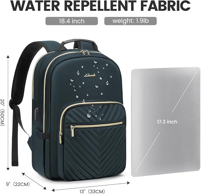 LOVEVOOK Laptop Backpack for Women 18.4 inch, Cute Womens Travel Backpack Purse - Image 5