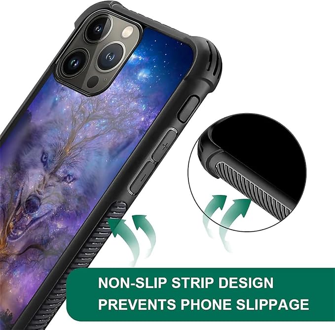 for iPhone 16 Pro Case, Wolves in The Woods Pattern Graphic Design Girl Boy - Image 6