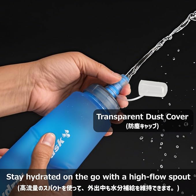 Azarxis TPU Soft Flask Collapsible Water Bottle Running Folding Gel Water - Image 4