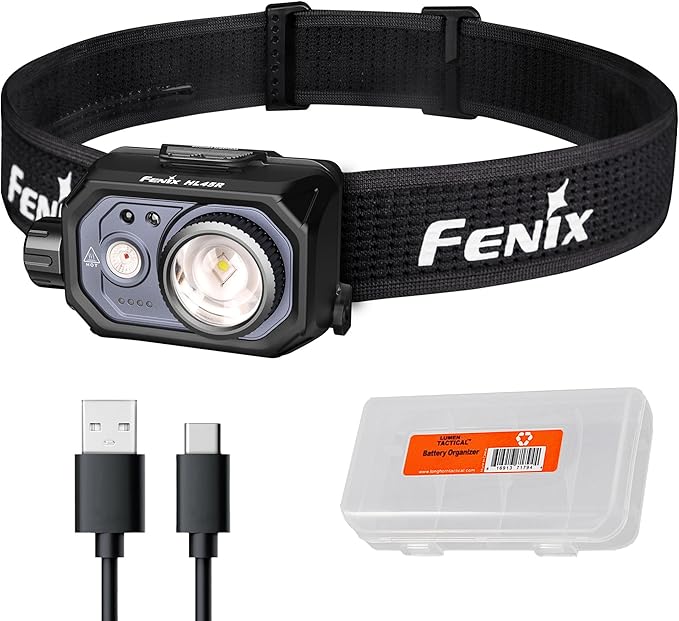 Fenix HL45R 1000 Lumen Zoomable Headlamp, USB-C Rechargeable, 3X AAA Dual Fuel by Fenix