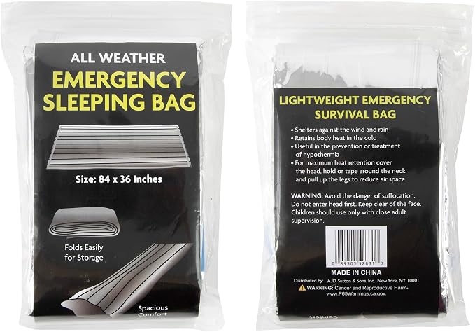 Mylar Emergency Thermal Blanket Sleeping Bag - Image 2