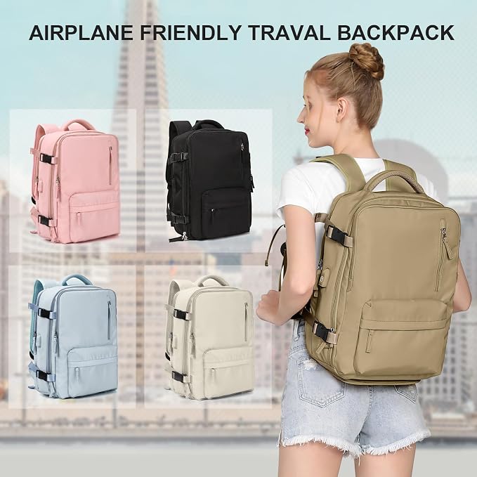 WONHOX Large Travel Backpack Carry on Flight Approved Laptop Work Business - Image 7