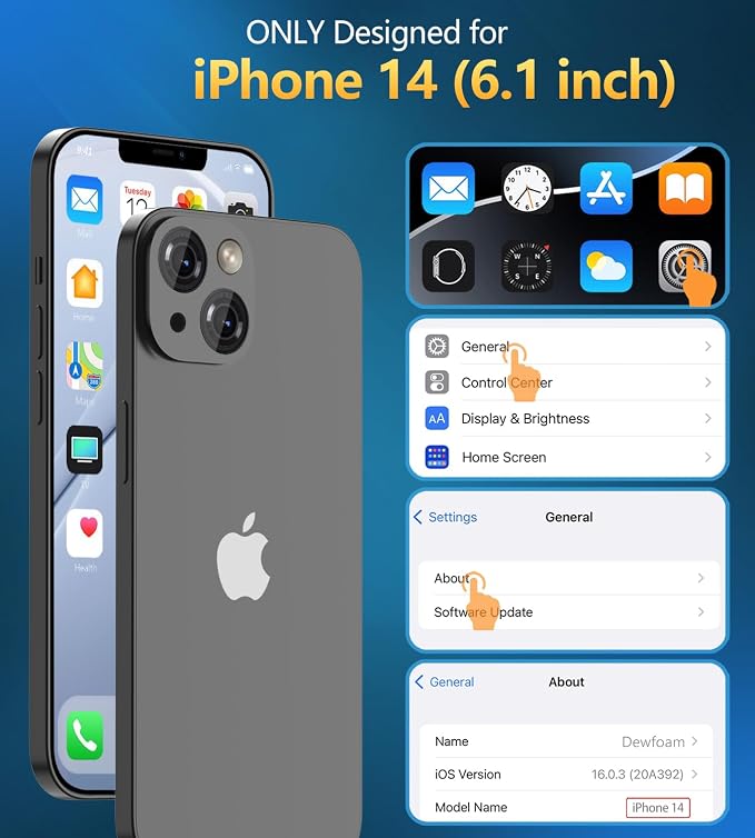 Design for iPhone 14 Case Waterproof 6.1'', Full Body Underwater Dustproof - Image 2