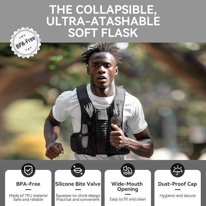 250ml Soft Flask Soft Water Bottle - Image 4