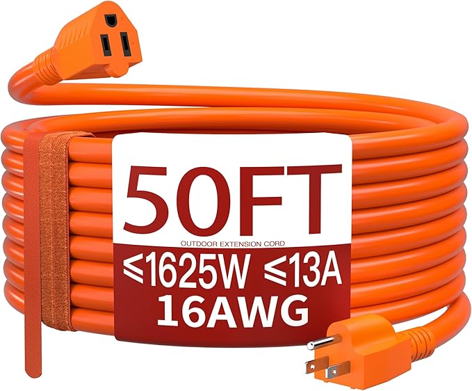 Skrizcable 16/3 50 FT Outdoor Extension Cord Waterproof, Weatherproof & Flame by Skrizcable