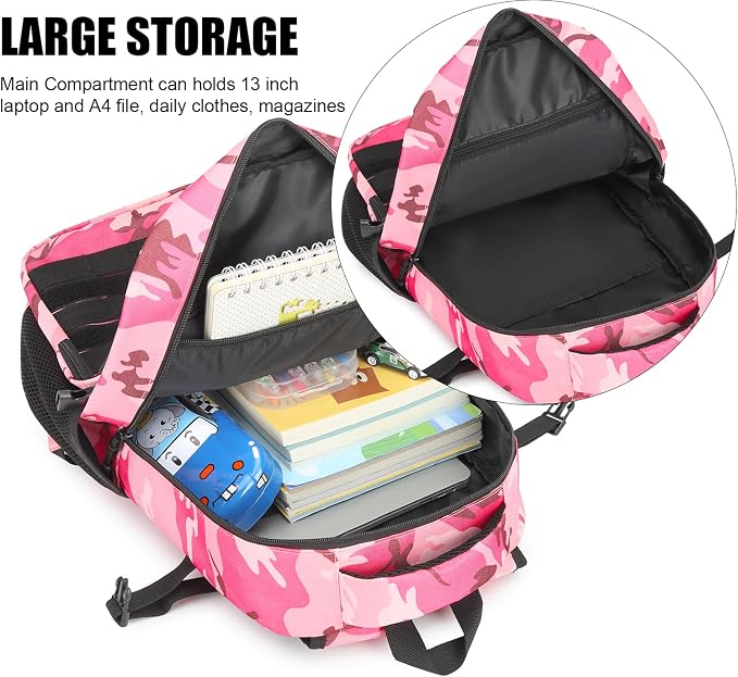 Kids Tactical Backpack Army Molle Bookbag Military Boys Backpack - Image 4