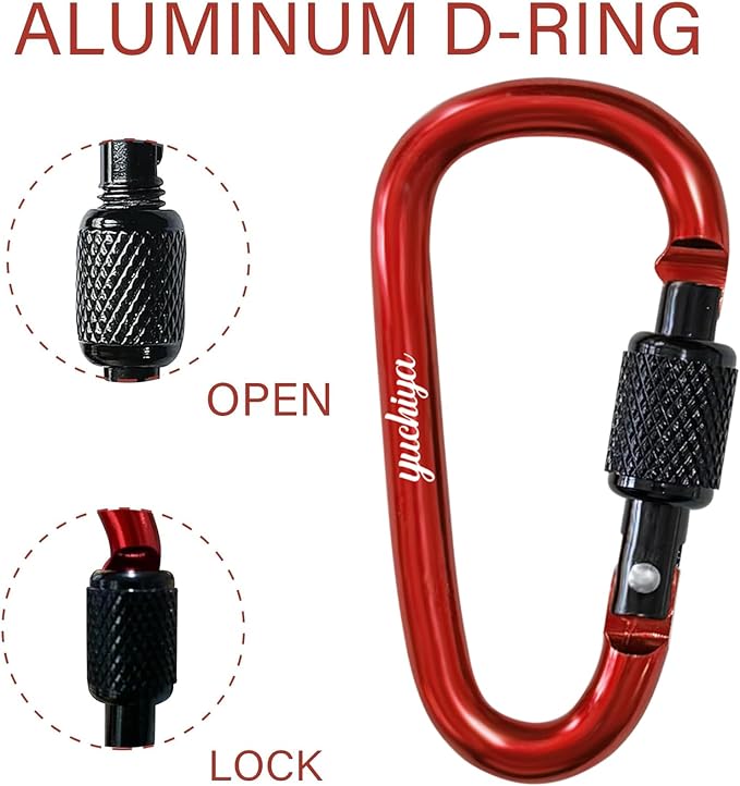 YUCHIYA 8 Pack D-Shape Carabiner Clasp - Image 2