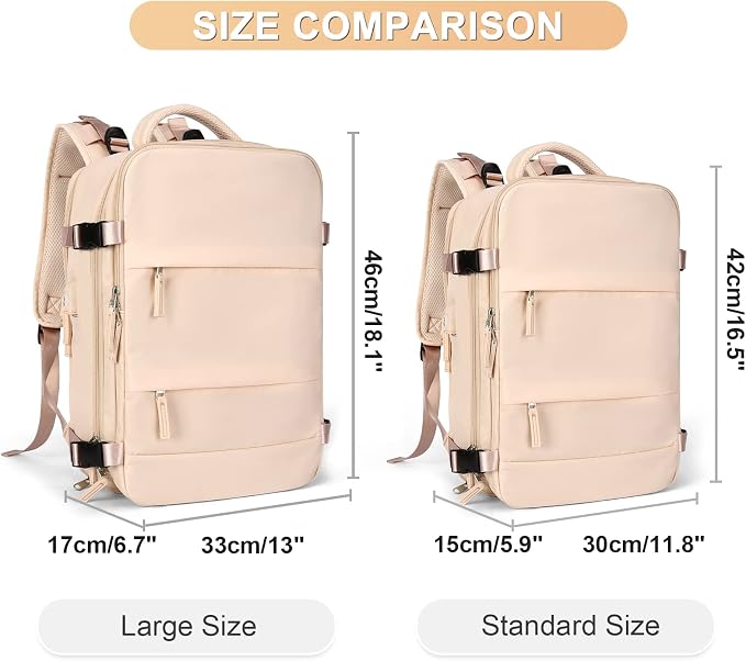 coofay Large Carry On Backpack Flight Approved Personal Item Travel Backpack - Image 2