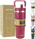 30oz Flip Straw Insulated Water Bottle by SIMPLEDRINK