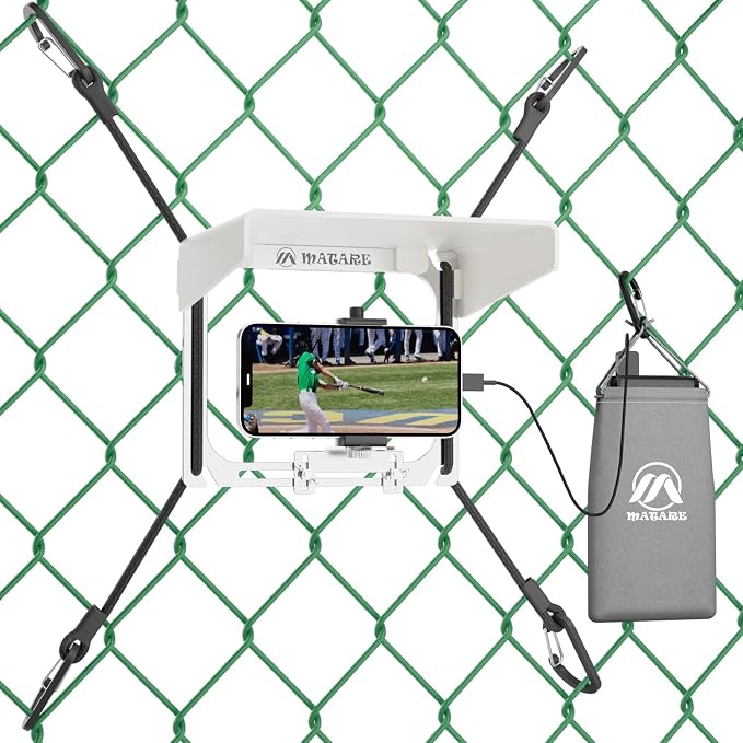 Cell Phone Fence Mount with Shade, Game Recording Mounting Kit Works with by Matare