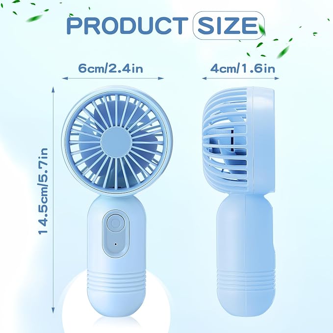 Rossesay 6 Pcs Mini Portable Fan Bulk Cute Handheld Lightweight Small Little - Image 2