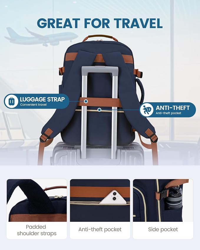 LOVEVOOK Travel Backpack for Women & Men 50L, Airline Approved Carry On - Image 6