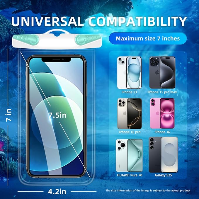 IPX8 Waterproof Phone Pouch for 16/15/14/13/12 Pro Max & Galaxy S24/S23 - Image 6